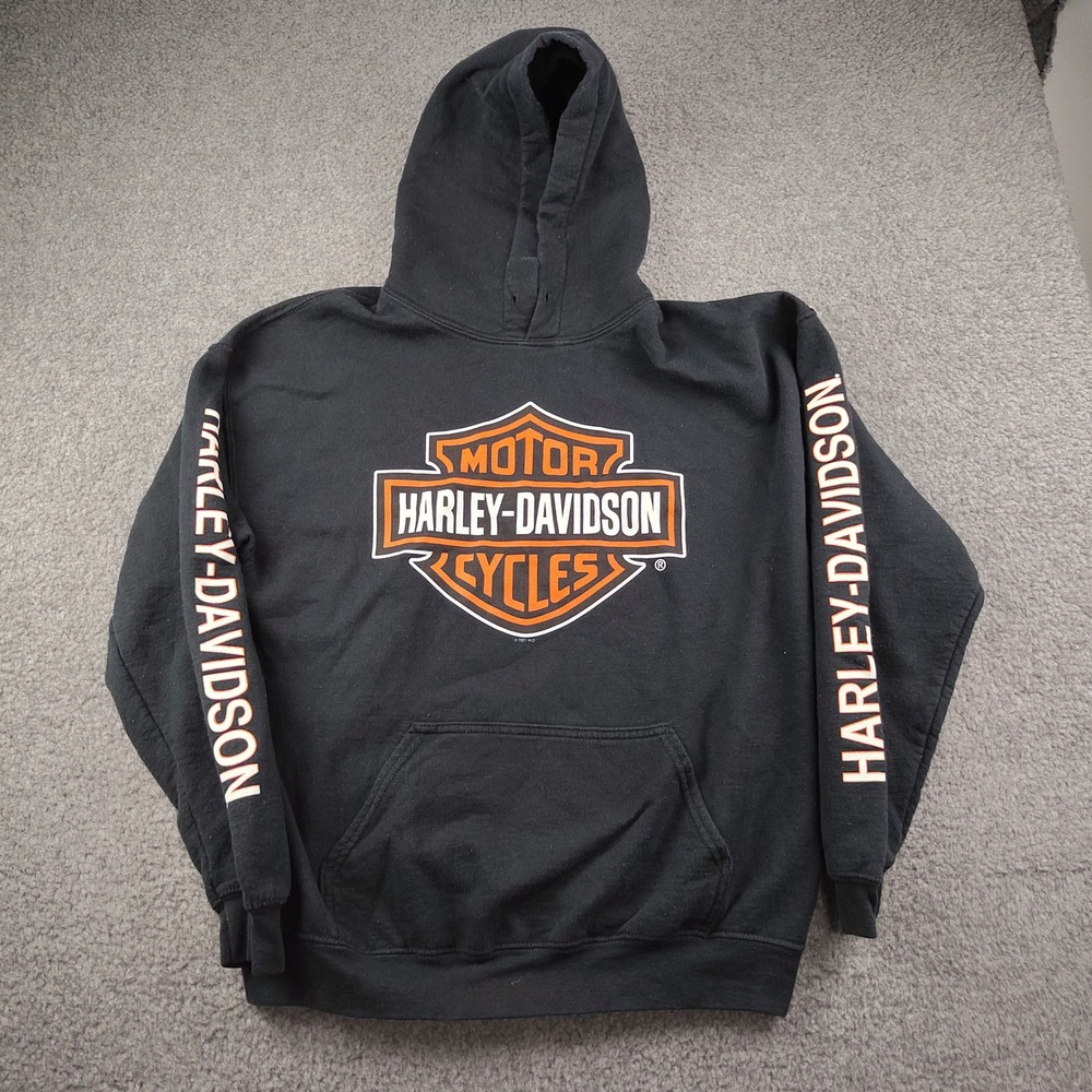Harley Davidson Hoodie Pullover Mens Medium Nashville Boswell's Honky Tonk Black